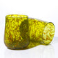 Stemless Wine Glass - Green and Gold