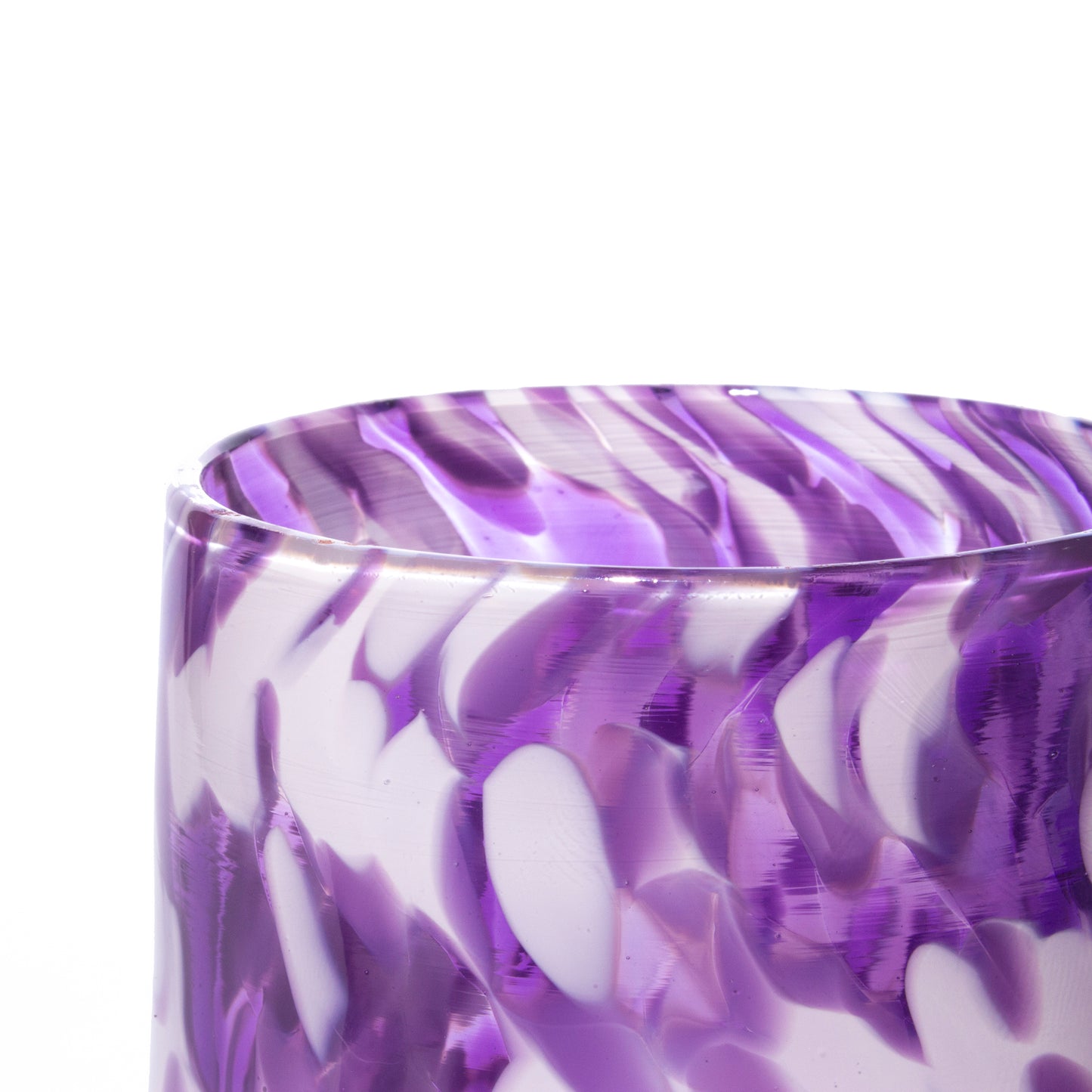 Stemless Wine Glass - Purple and White