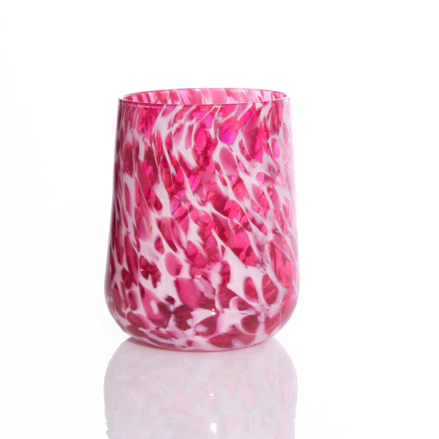 Stemless Wine Glass - Pink Wisp