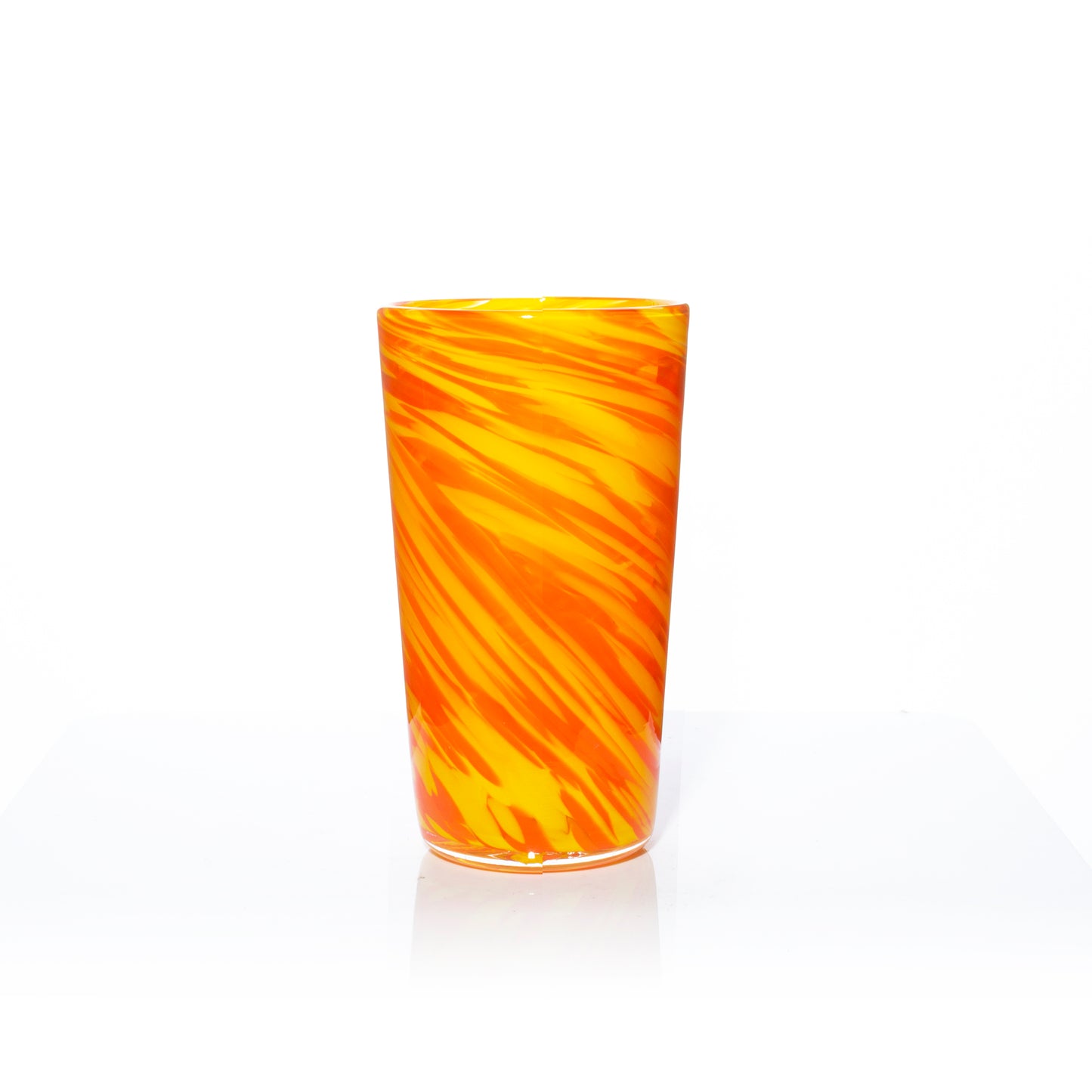 Pint Glass - Orange Swirl